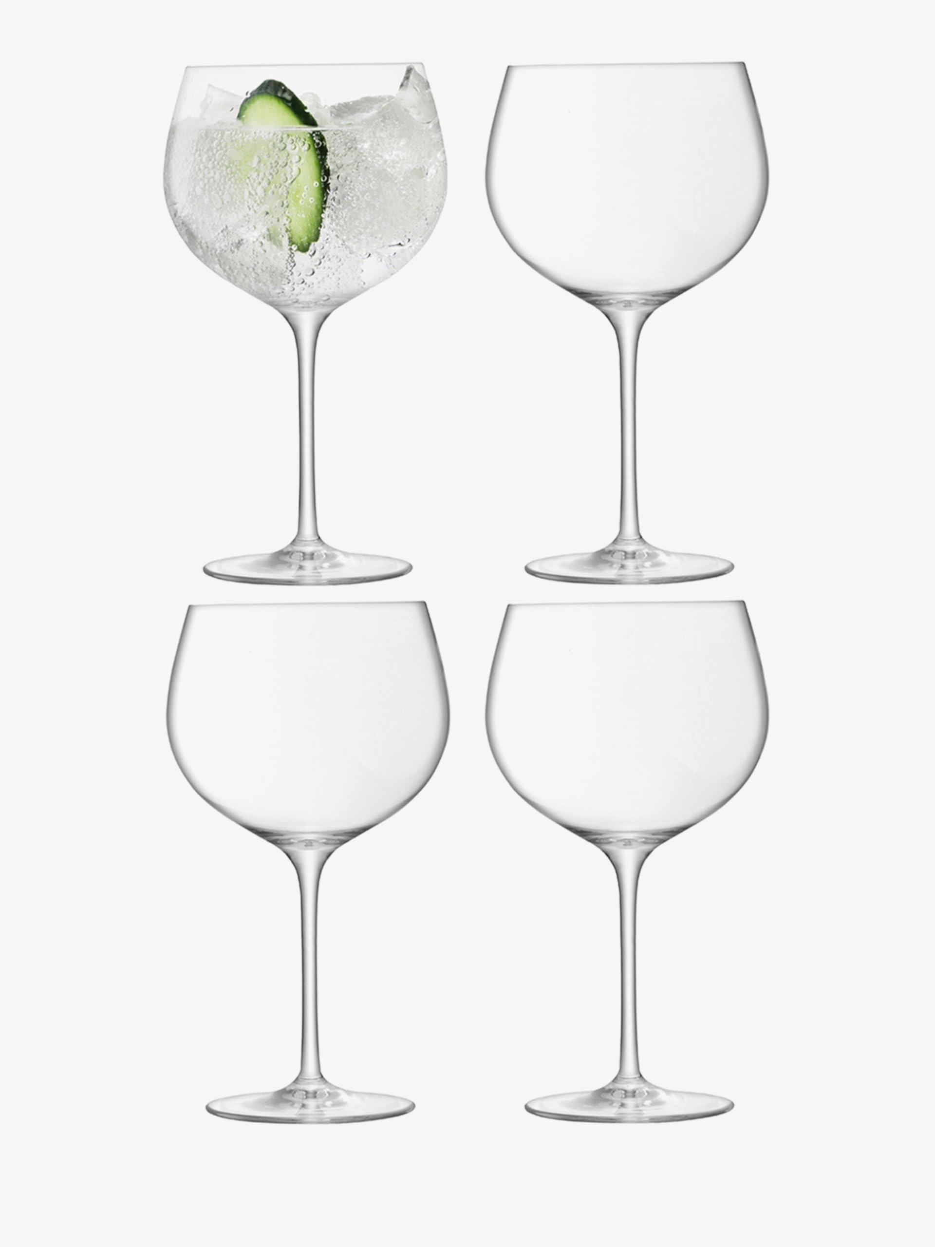 LSA International Balloon Gin Balloon Glass 680 ml Clear | Set of 4 | Dishwasher Safe | BL03