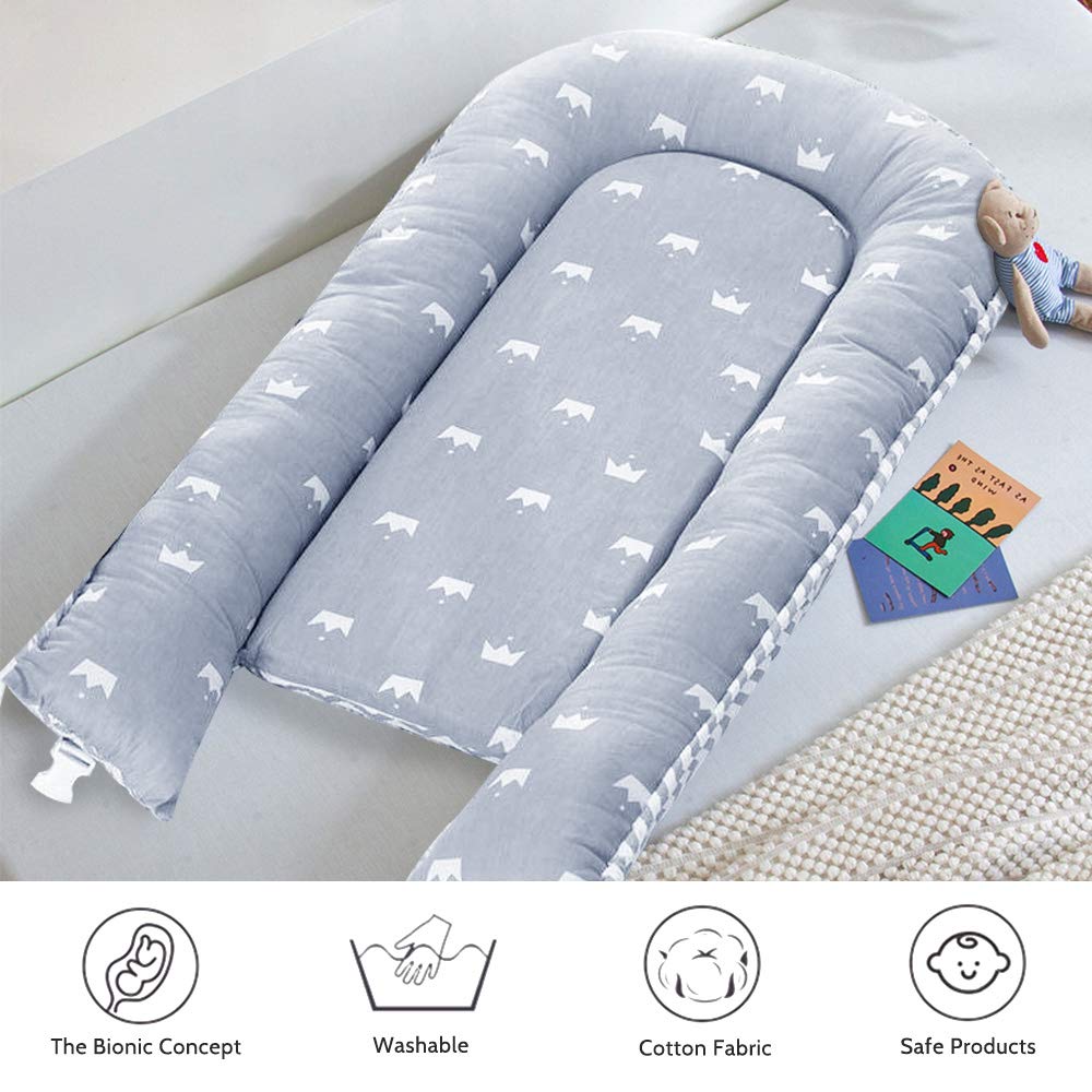 Babynest, Baby Lounger, 100% Cotton, Cosleeper, Baby Bassinet, Portable Bed, Travel Bed, Baby Snuggle Nest, Infant Lounger, Baby Pillow, Toddler Lounger: Baby