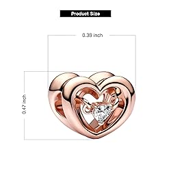 VALGACLS Radiant Heart & Floating Charm Rose Gold