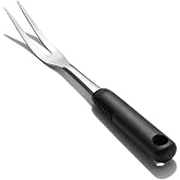 OXO Good Grips Stainless Steel Carving Fork | Sharp Prongs Spear, Hold &amp; Serve Roast, Non-Slip Grip, Ideal for Carving Roasts, Poultry, Dishwasher Safe