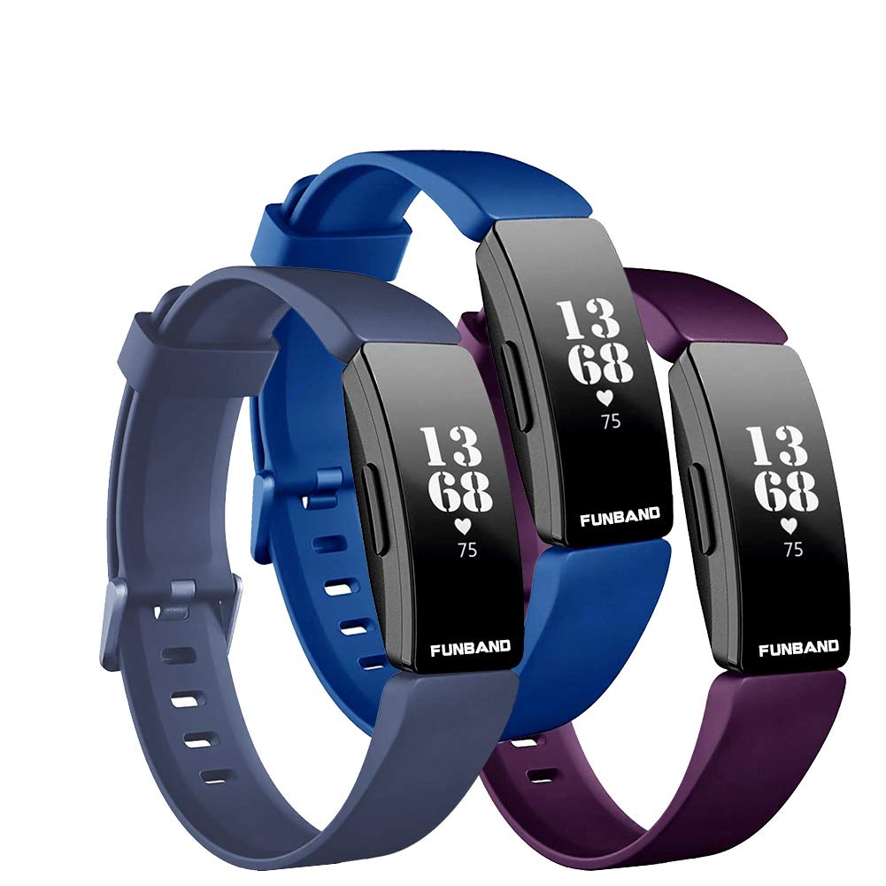 FunBand Strap Compatible with Fitbit Inspire & Fitbit Inspire HR Strap,Soft Silicone Sport Replacement Accessory Bracelet Strap Compatible with Fitbit Inspire/HR Fitness Activity Wristband