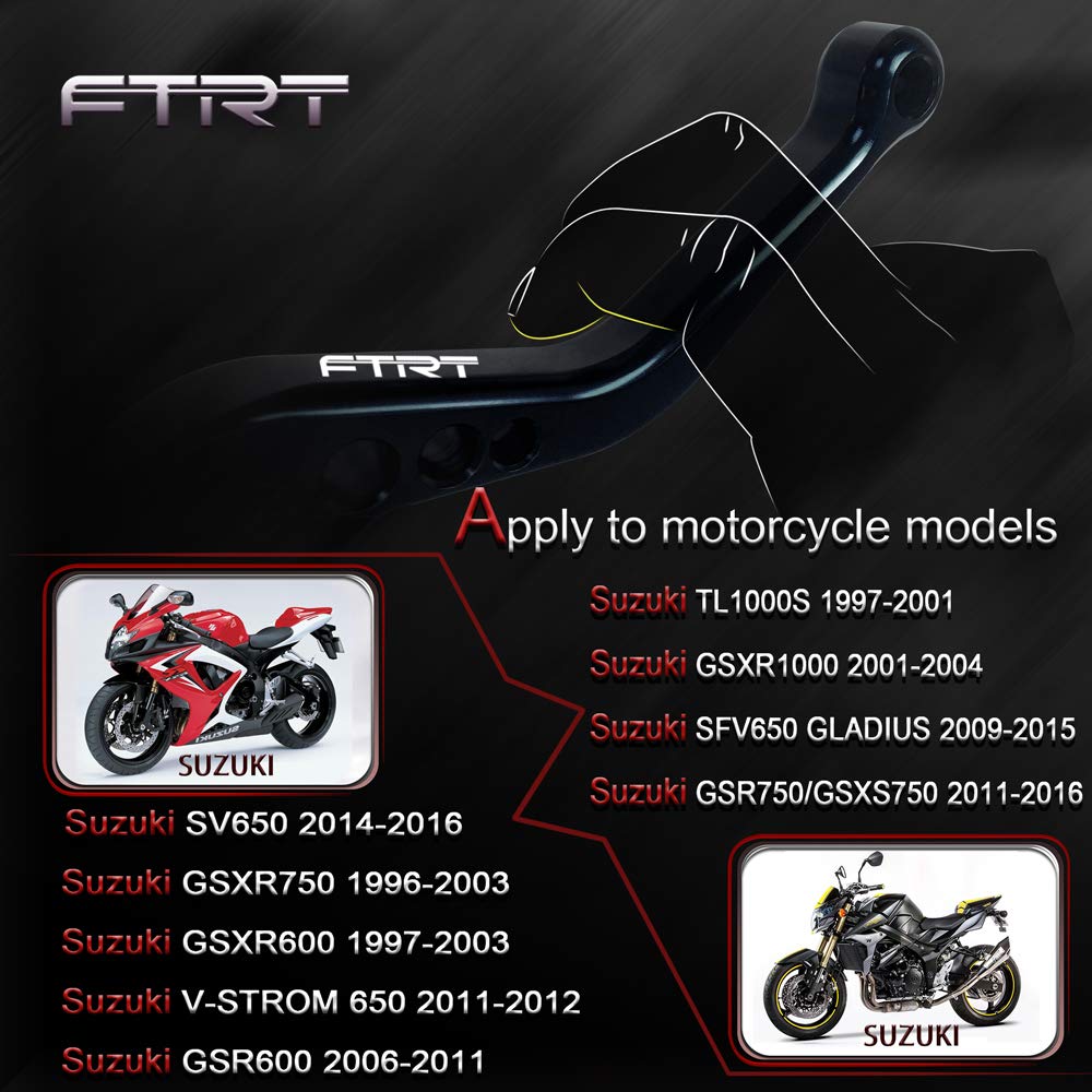 Amazon.com: FTRT Short Brake Clutch Levers for Suzuki GSXR 600 1997-2003,  GSXR 750 1996-2003, SV650 2014-2016, V-STROM 650 2011-2012, GSR750/GSXS750  ...