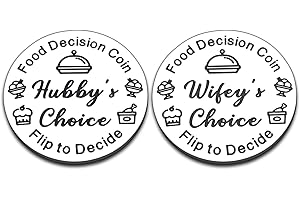VANLOVEMAC Valentines Day Gifts for Him Her Husband Wife Couples Gift Decision Maker Flip Coin Anniversary Wedding Gifts Food Decider Double-Sided Birthday Valentines Day Gifts for Men Women