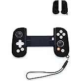 Silicone Case for Backbone One Mobile Gaming Controller,Full Body Soft Silicone Handheld Game Console Drop-Proof Protector Case with Shockproof,Non-Slip,Anti-Collision,Black