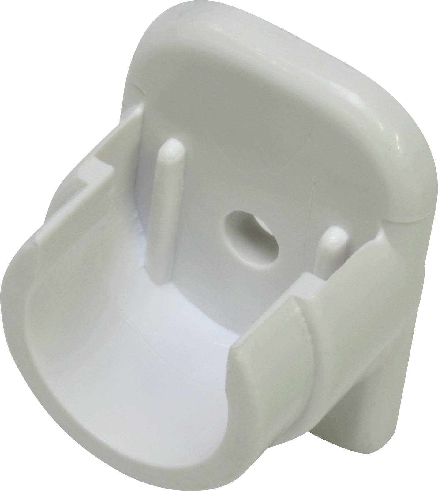 Gardinia Wall Bearing for Curtain Rods and Window Rods with Diameter 11 mm - 12 mm, for Recess Mounting, Pack of 2, Wall Mounting, Plastic, White