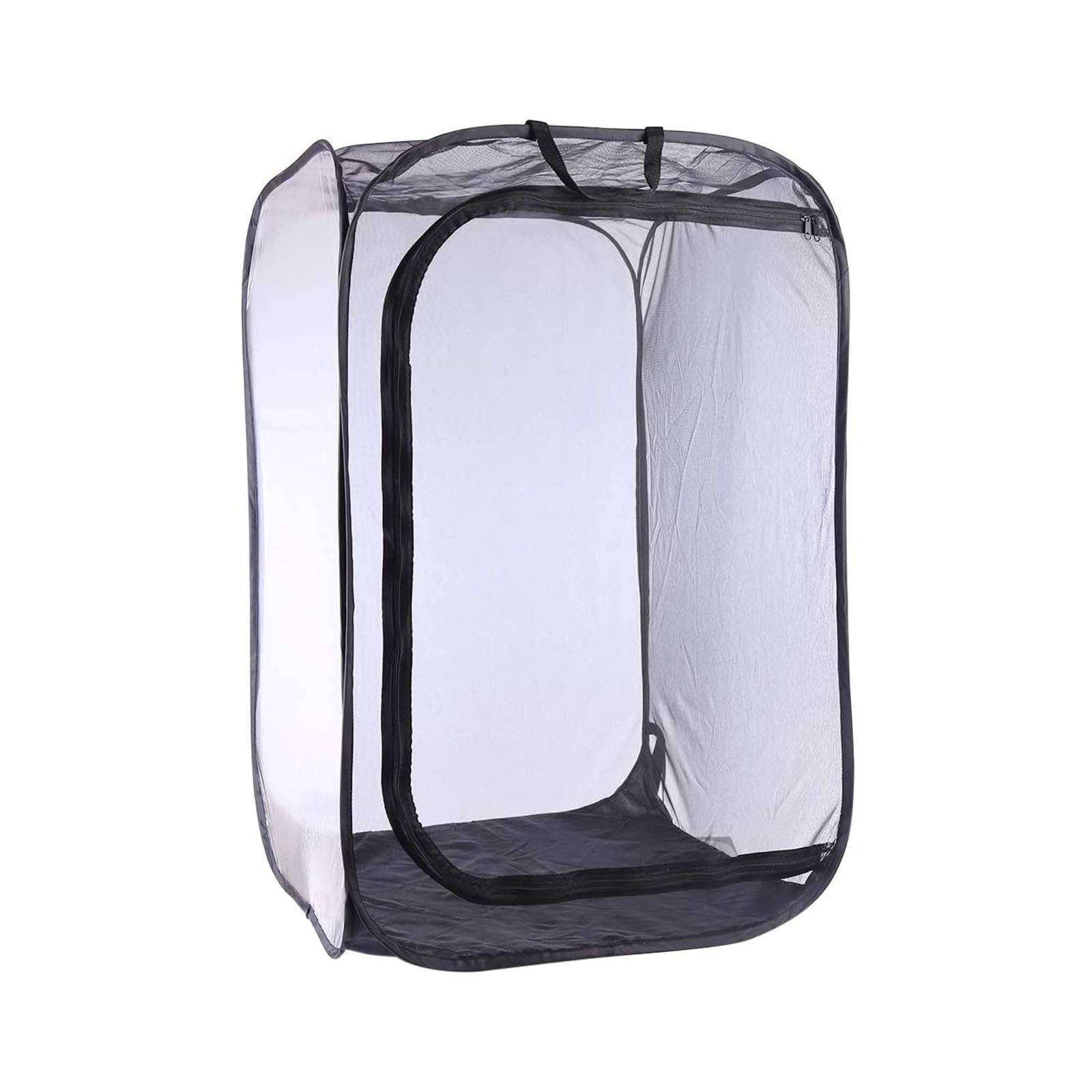 Butterfly Net, Collapsible Insect Net Transparent Mesh Ventilation, Portable Caterpillar Habitat 38 * 38 * 60cm