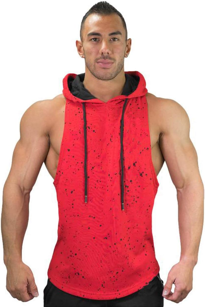 red hoodie sleeveless