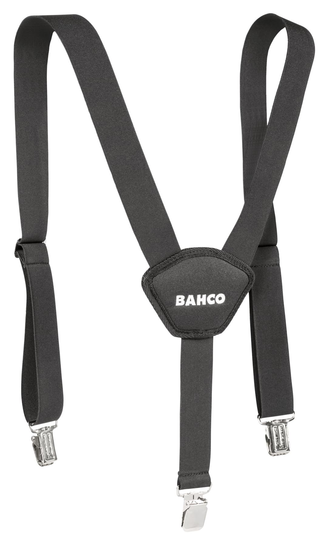 Bahco 4750-BWC-1 Black Padded Adjustable Work Braces with Heavy Duty Trouser Clips