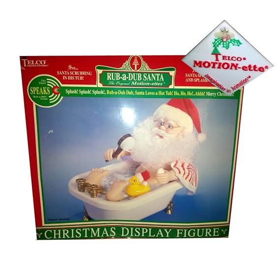 Telco RubADub Santa in the Bath Tub Christmas Figure