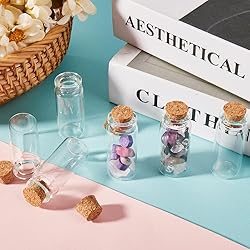 CRASPIRE 24Pcs Small Glass Bottles with Cork