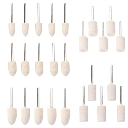 SUPVOX Polierscheibe Wolle Polieraufsatz Akkuschrauber Hartmetall Reinigung Polieren Mop Rad Set 25 Stück