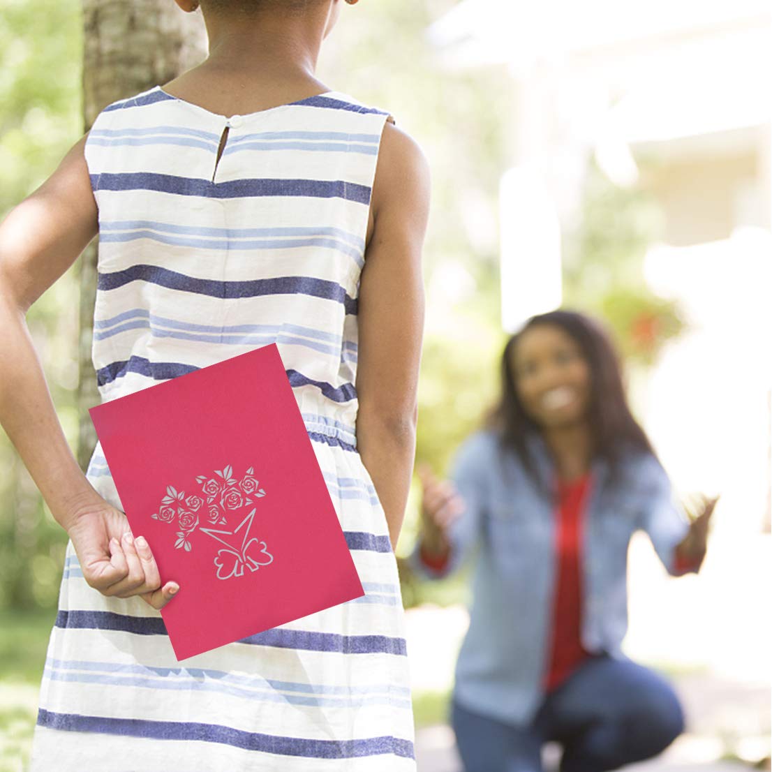 Tongcloud Pop Up 3D Card,3D Greeting Cards,Mother’s Day Cards,Red Rose Bouquet Pop Up Cards with Envelope Sticker for Birthday, Wedding, Thank You