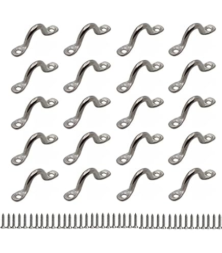 Hxchen 20Pcs M4 316 Stainless Steel Pad Eyes – Perfect For Boat Tops, Kayaks, Canoes & More!