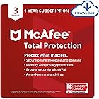 McAfee Total Protection 2022 | 3 Device | Antivirus Internet Security Software | VPN, Password Manager & Dark Web Monitoring 
