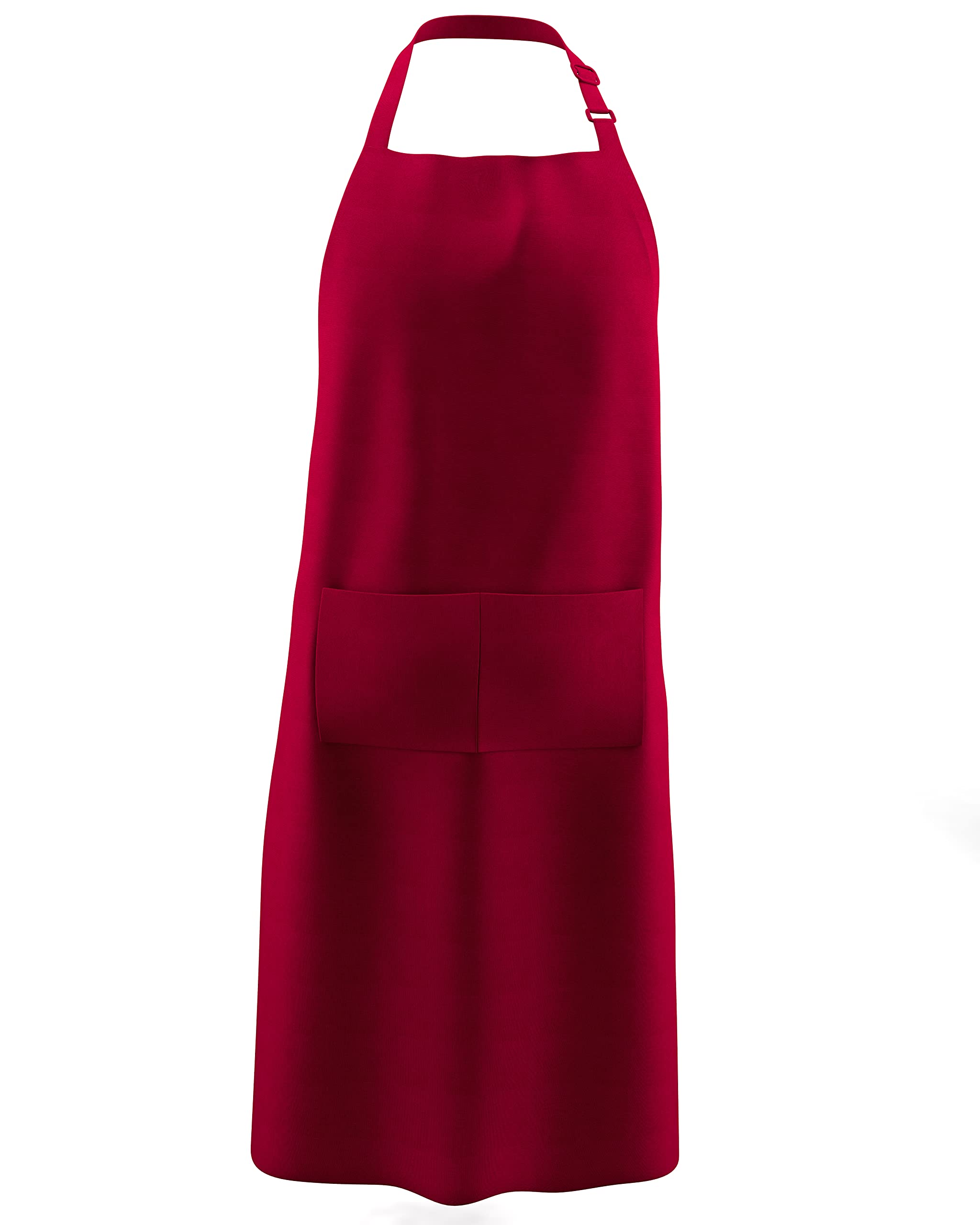 lepni.me Chefs Aprons | Cooking Baking Grilling for Home Restaurant | Premium Kitchen Apron with Double Pocket for Men Women (Adults Burgundy Blank) โ image 1