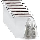 12 Pcs Shoe Bags for Travel, PLULON Clear Drawstring Travel Shoe Bags for Packing Waterproof Dustproof Shoes Organizer Pouch Travel Accessories Shoe Storage Bag for Women Men Portable Travel Essential