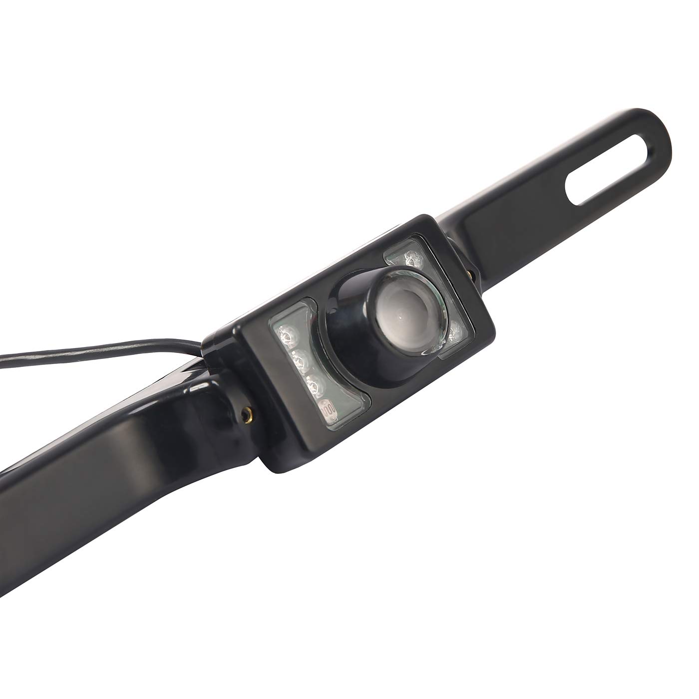 HDE Waterproof Backup Camera Color Car Rear View Camera 170 Degree Viewing Angle License Plate Mount with 7 Infrared Night Vision LED