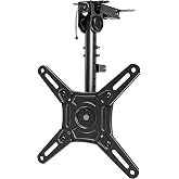 MOUNTUP Flip Down Ceiling TV Mount for Most 13-40" TVs, Full Motion TV Bracket with Height Adjustment, 360&deg; Swivel &amp; Rotate, Fits Flat &amp; Slanted Ceilings, Max VESA 200x200mm Holds up to 22 lbs