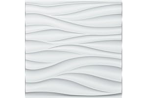 Art3d Decorative PVC 3D Wall Panels, 32 Square Feet, Wave 1