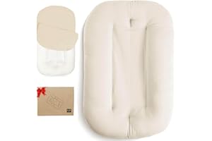 Floor Seats & Loungers, Lounger Pillow for 0-24 Months, Soft Cotton Breathable (Beige)