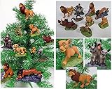 LION KING 9 Piece Christmas Ornament Set Featuring Simba, Nala, Scar, Timon, Zazu, Hyena's, Rafiki and Mufasa, Ornaments Average 2