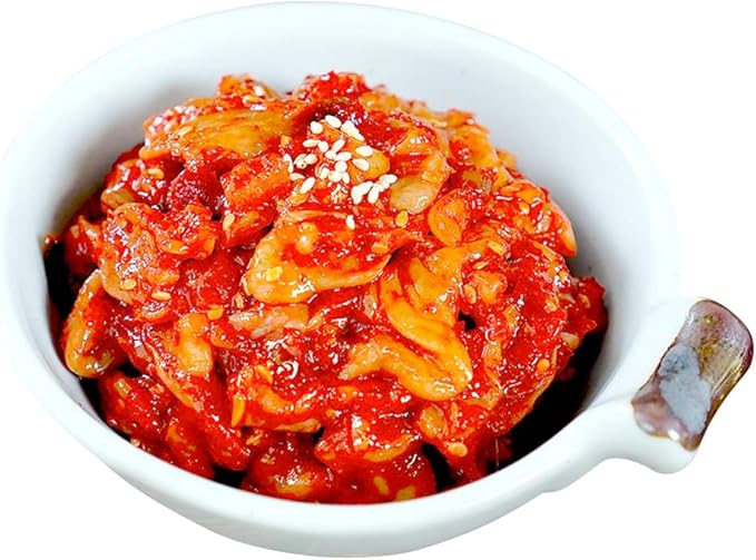 Amazon Co Jp 宮 Kung 韓国本場のチャンジャ塩辛 チャンランジョッ 600g 韓国のスケトウダラのはらわたの塩辛 ホーム キッチン