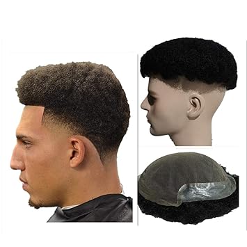 Amazon Com N L W Afro Toupee For Men Afro Curl Hair Pieces For