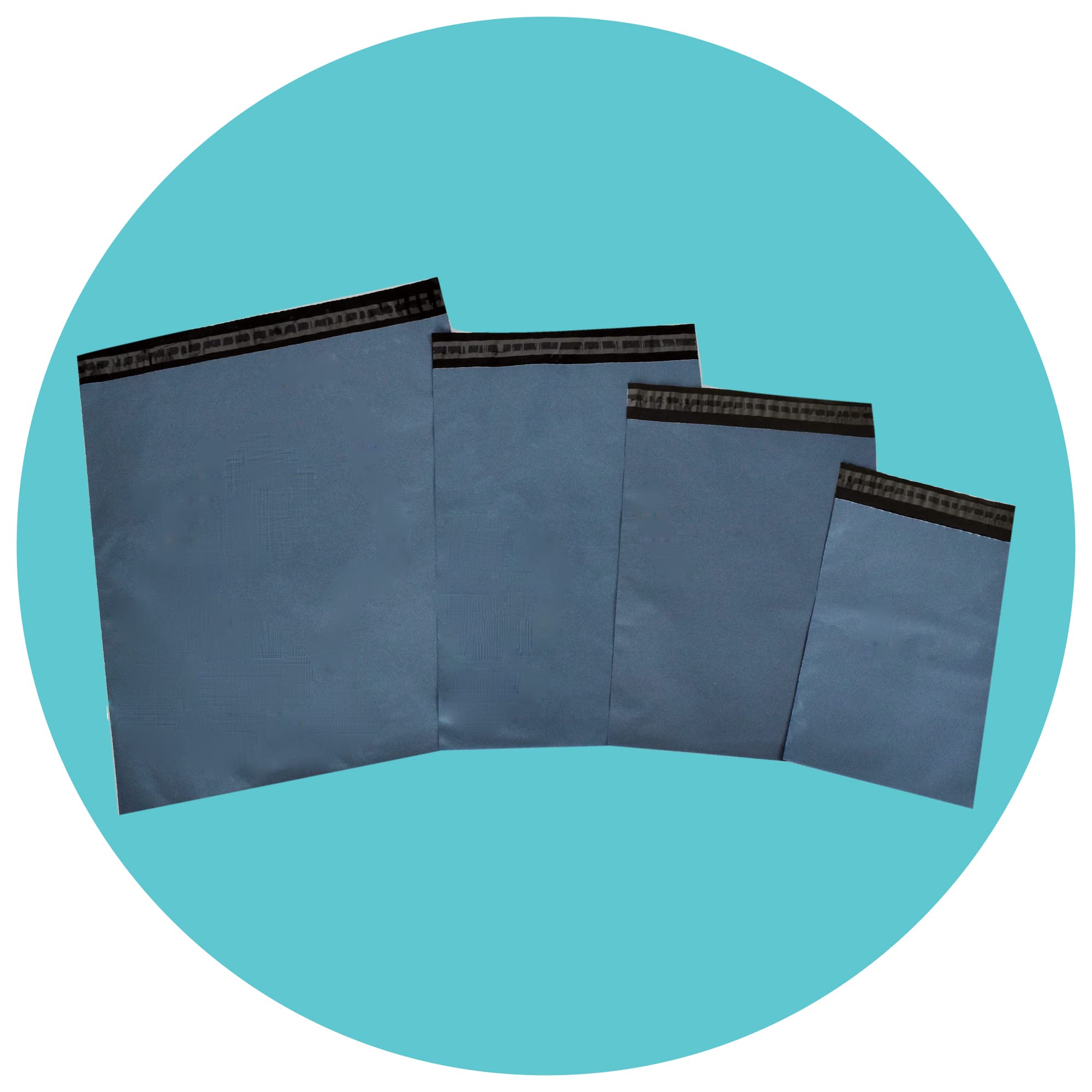 Triplast Mixed Pack of 100 x Grey Mailing Bags (4 Sizes, 25 Each) | Self Sealable Plastic Postal Bags for Posting Clothes, Books, & Boxes
