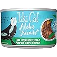 Tiki Cat Aloha Friends, Tuna, Ocean Whitefish & Pumpkin, Grain-Free & High Moisture, Wet Cat Food for All Life Stages 5.5 oz. Cans (Pack of 8)