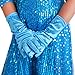 Butterfly Craze Snow Queen Princess Dress and Accessory Set for Children's Dress-Up and Pretend Play, Including Crown, Necklace, Earrings, Gloves, and Wand, Rule the Winter Kingdom in Style, 3-4yrs