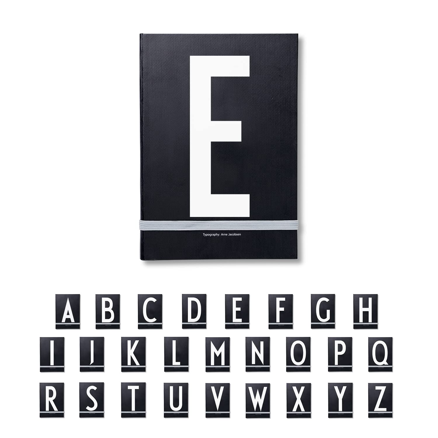 Design Letters Personalised Black Notebook (A-Z) | 2025 Diary A5 | Hardcover A5 Notebook with Ribbon Bookmark | Ideal as Journal, Diary, Planner | 2025 Journal with 146 Pages for Office, School, Home