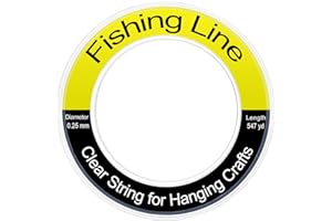 HERAIN Fishing Line Wire 547 yd, Monofilament Fishing Line, Clear Invisible Nylon String for Hanging Crafts