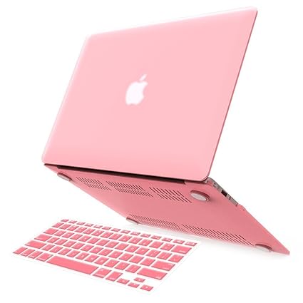 iFyx Matte Rubberized Hard Protective Shell Case Cover Skin for Apple Macbook Air 13 inch 13.3 A1466 Free Keyguard + Dustplugs (Pink)