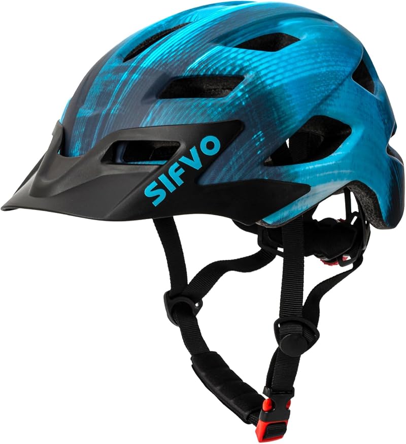 SIFVO Kids Bike Helmet Adjustable 50-57cm with Visor CE+CPSC