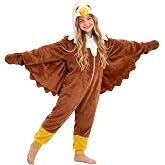 Yorborgor Unisex Kids Animal Onesie Flannel Costume for Boys Girls | Kangaroo Turkey Eagle Fox Onesie for Kids Animal Flannel Costume Halloween Thanksgiving Day Cosplay Outfit