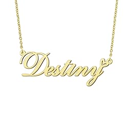 BYBWBL Destiny Name Pendant Necklace 18k Gold