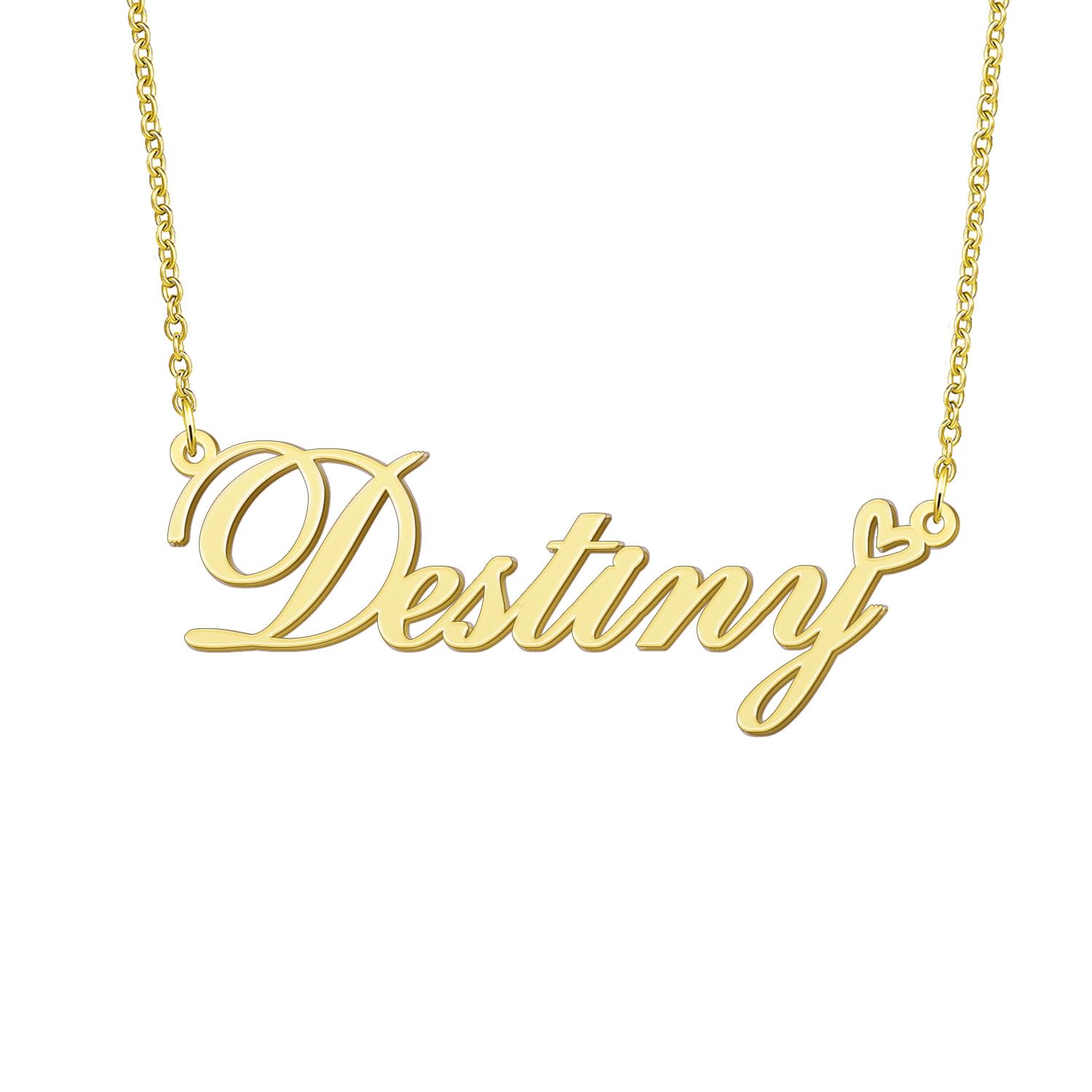BYBWBL Destiny Name Pendant Necklace 18k Gold