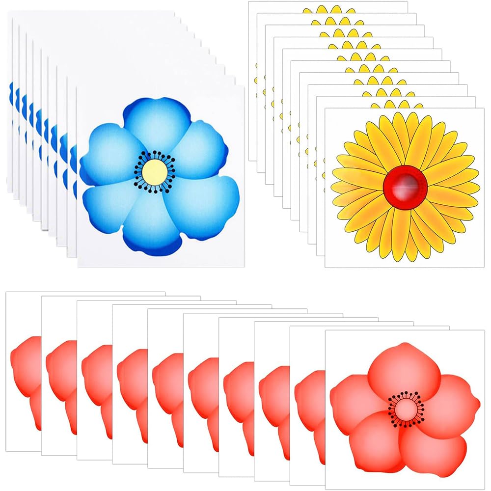 30PCS Window Fly Traps, Floral Pattern Design Sticky Fly Catcher for Indoor Houseflies, Window Fruit Fly Stickers for Plants Insect Fly