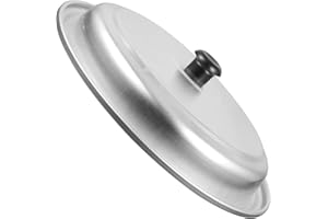 HOMSFOU Aluminum Pot Cover for Frying Pans and Cauldrons, Easy to Clean Silver Lid with Effective Food