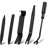 AskBed 5 Pcs ﻿Auto Trim Removal Tool Kit, Car Panel Clip Remover | Tool Set for Door/Window Trim - Pry Tools with Fastener Remover, Black Auto Repair Kit for DIY