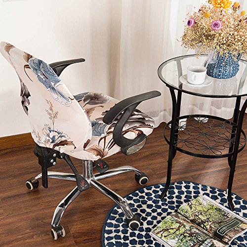 Melaluxe Computer Office Chair Cover - Protective & Stretchable Universal Chair Covers Stretch Rotating Chair Slipcover - Thumbnail 5