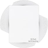 Mat Board Center, 50 Pack 8x10 White Backing Matte Boards, 4-ply Thickness, for Arts, Frames, Photos, Prints and More