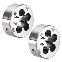 uxcell 9/16-12 UNC Round Die, Machine Thread Right