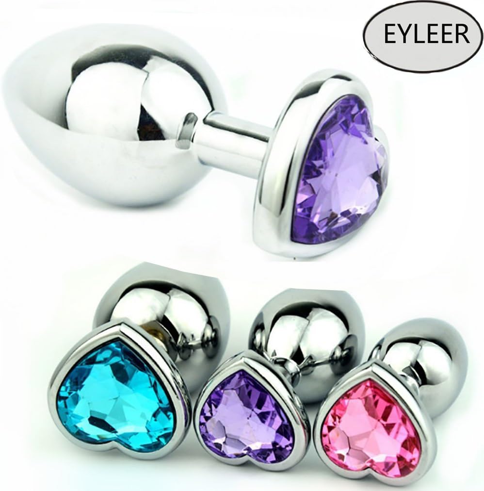 EYLEER Stainless Steel Butt Plug,Anal Pl-UG,Metel Beads Beginners Toys Anal Trainer Toys for Couples(Assorted Color) (Size S+M+L)