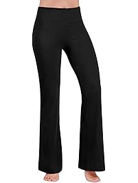 ODODOS Power Flex Boot Cut Yoga Pants Tummy Control Workout Running 4 Way Stretch Boot Leg Yoga Pants