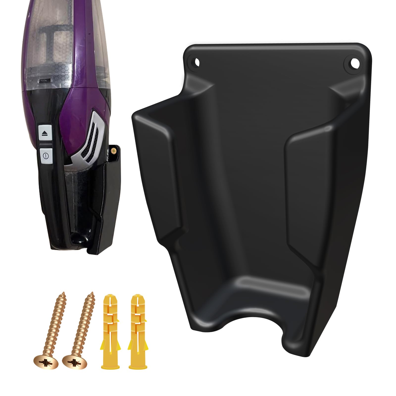 Photo 1 of 1 Pc Wall Mount Vacuum Holder W/Screws, Fits Bissell Pet Hair Eraser Handheld Vacuum Models 2390, 2390A, 2284, 2284W, 23903 & Auto-Mate Charging Dock, Easily to the Wall, Save Space & Reduce Clutter