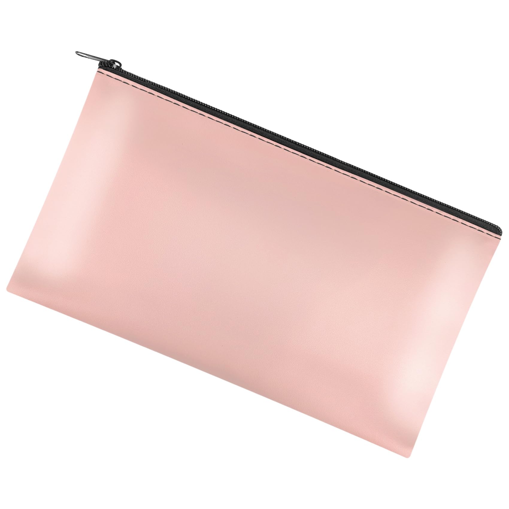 Photo 1 of 1 Pack Money Bag with Zipper, 11x6.1 inch Multi-purpose Cash Pouch, Bank Bag, Cash Bag, Check Wallet, Cosmetic Organizer (Pink)