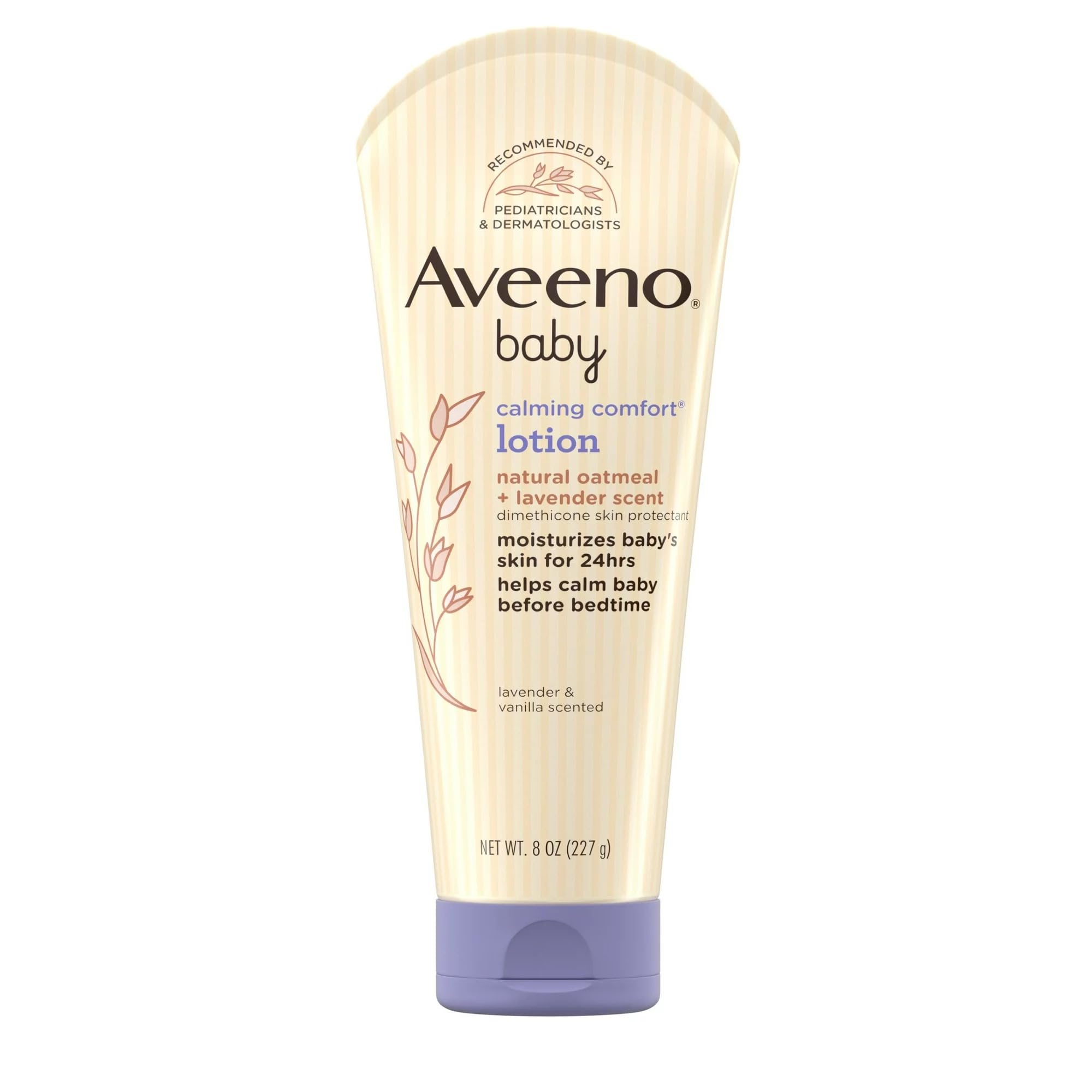Aveeno Baby Lavender & Vanilla Calming Comfort Lotion, 8 oz (Pack of 2)