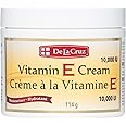 De La Cruz Vitamin E Cream Moisturizer for Face & Neck,10,000 IU, Rich, Hydrating, Wrinkle Cream & Body Moisturizer for Dry S