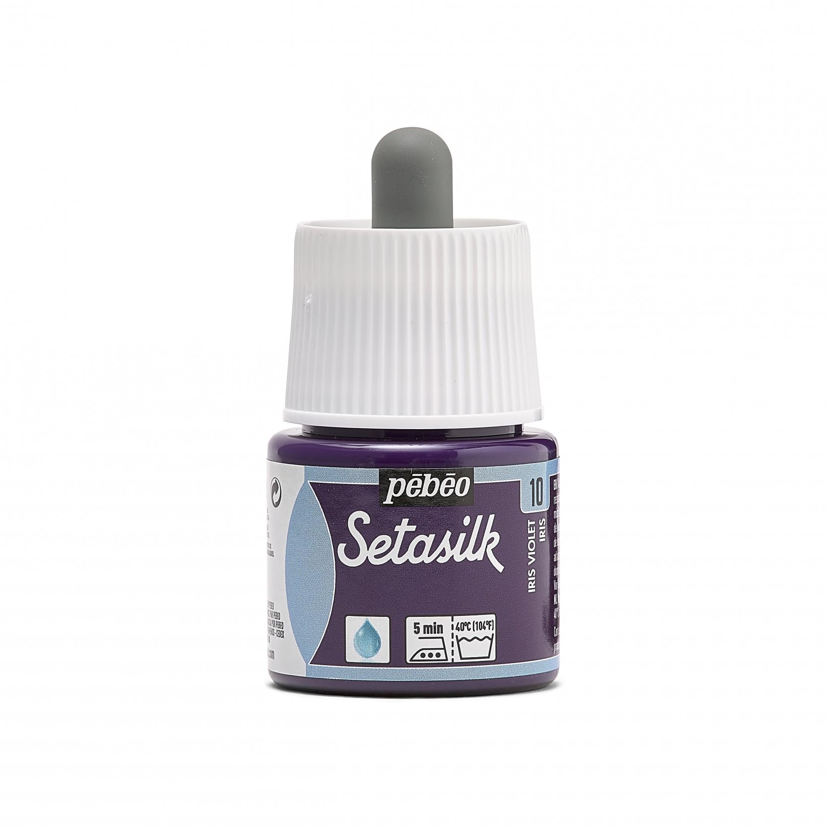 PEBEO Setasilk Iris Violet 45 ml Bottle - Silk paint - 45 ml Pipette cap bottle - Iris Violet — image 1